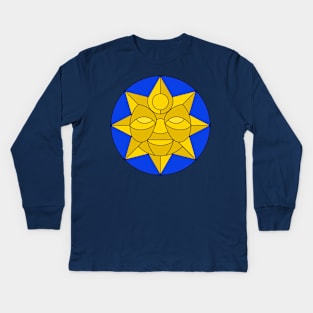 Sun of Abundance (royal blue) Kids Long Sleeve T-Shirt